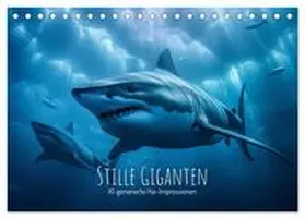 CALVENDO / artefacti |  Stille Giganten - KI-generierte Hai-Impressionen (Tischkalender 2025 DIN A5 quer), CALVENDO Monatskalender | Sonstiges |  Sack Fachmedien