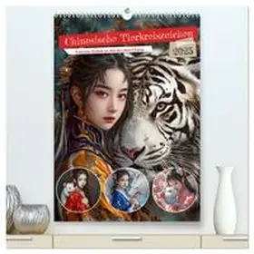 CALVENDO / Frost |  Chinesische Tierkreiszeichen - Fantasie-Zodiak im Stil des alten Chinas (hochwertiger Premium Wandkalender 2025 DIN A2 hoch), Kunstdruck in Hochglanz | Sonstiges |  Sack Fachmedien