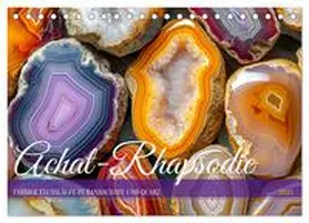 CALVENDO / Frost |  Achat-Rhapsodie - Farbige Flussläufe in Bandachaten und Quarz (Tischkalender 2025 DIN A5 quer), CALVENDO Monatskalender | Sonstiges |  Sack Fachmedien