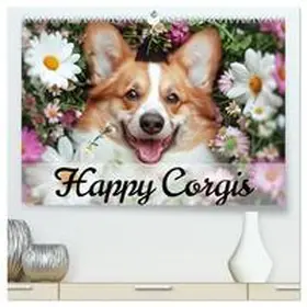 CALVENDO / Bee | Happy Corgis (hochwertiger Premium Wandkalender 2025 DIN A2 quer), Kunstdruck in Hochglanz | Sonstiges | 978-3-383-77614-4 | www.sack.de
