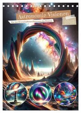 CALVENDO / Warstat |  Astronomie Visionen - Ein von KI erschaffenes Panorama des Kosmos (Tischkalender 2025 DIN A5 hoch), CALVENDO Monatskalender | Sonstiges |  Sack Fachmedien