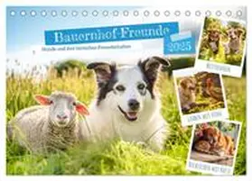 CALVENDO / Frost |  Bauernhof-Freunde - Hunde und ihre tierischen Freundschaften (Tischkalender 2025 DIN A5 quer), CALVENDO Monatskalender | Sonstiges |  Sack Fachmedien