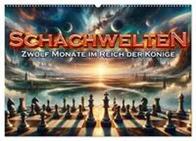 CALVENDO / artefacti | Schachwelten: Zwölf Monate im Reich der Könige (Wandkalender 2025 DIN A2 quer), CALVENDO Monatskalender | Sonstiges | 978-3-383-78455-2 | www.sack.de