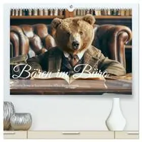 CALVENDO / Switzerland |  Bären im Büro (hochwertiger Premium Wandkalender 2025 DIN A2 quer), Kunstdruck in Hochglanz | Sonstiges |  Sack Fachmedien