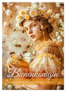 CALVENDO / Frost |  Bienenkönigin - Goldene Harmonie von Schönheit, Honig und Bienen (Wandkalender 2025 DIN A2 hoch), CALVENDO Monatskalender | Sonstiges |  Sack Fachmedien