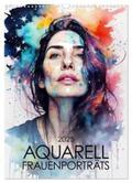 Braun / CALVENDO |  Aquarell-Frauenporträts (Wandkalender 2025 DIN A3 hoch), CALVENDO Monatskalender | Sonstiges |  Sack Fachmedien