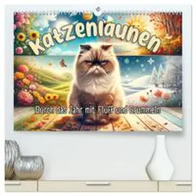 CALVENDO / artefacti |  Katzenlaunen - Durch das Jahr mit Fluff und Grummeln (hochwertiger Premium Wandkalender 2025 DIN A2 quer), Kunstdruck in Hochglanz | Sonstiges |  Sack Fachmedien