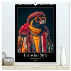 CALVENDO / Schrader |  Tierischer Style (hochwertiger Premium Wandkalender 2025 DIN A2 hoch), Kunstdruck in Hochglanz | Sonstiges |  Sack Fachmedien