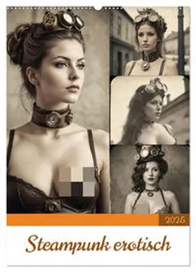 CALVENDO / Herz |  Steampunk erotisch (Wandkalender 2025 DIN A2 hoch), CALVENDO Monatskalender | Sonstiges |  Sack Fachmedien