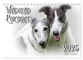CALVENDO / Redecker |  Windhund Portrait 2025 White Edition (Tischkalender 2025 DIN A5 quer), CALVENDO Monatskalender | Sonstiges |  Sack Fachmedien