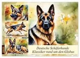 CALVENDO / Kleemann |  Deutsche Schäferhunde - Klassiker rund um den Globus (Wandkalender 2025 DIN A2 quer), CALVENDO Monatskalender | Sonstiges |  Sack Fachmedien