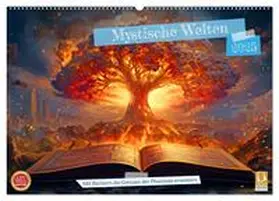 CALVENDO / Kowalski |  Mystische Welten - Mit Büchern die Grenzen der Phantasie erweitern (Wandkalender 2025 DIN A2 quer), CALVENDO Monatskalender | Sonstiges |  Sack Fachmedien
