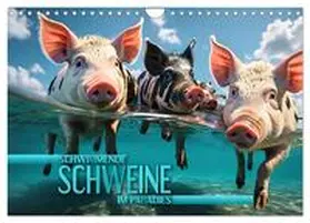 CALVENDO / Utz |  Schwimmende Schweine im Paradies (Wandkalender 2025 DIN A4 quer), CALVENDO Monatskalender | Sonstiges |  Sack Fachmedien