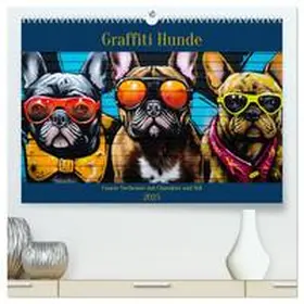CALVENDO / Tapper |  Graffiti Hunde (hochwertiger Premium Wandkalender 2025 DIN A2 quer), Kunstdruck in Hochglanz | Sonstiges |  Sack Fachmedien