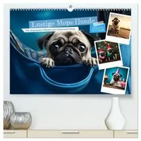 CALVENDO / HollywayArt |  Lustige Mops-Hunde: Die charmanten Meister von Chaos und Unfug (hochwertiger Premium Wandkalender 2025 DIN A2 quer), Kunstdruck in Hochglanz | Sonstiges |  Sack Fachmedien