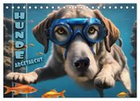CALVENDO / Utz |  Hunde abgetaucht (Tischkalender 2025 DIN A5 quer), CALVENDO Monatskalender | Sonstiges |  Sack Fachmedien