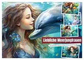 CALVENDO / Löwer |  Liebliche Meerjungfrauen (Wandkalender 2025 DIN A2 quer), CALVENDO Monatskalender | Sonstiges |  Sack Fachmedien