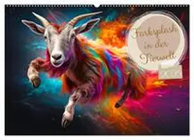 CALVENDO / Kowalski |  Farbsplash in der Tierwelt (Wandkalender 2025 DIN A2 quer), CALVENDO Monatskalender | Sonstiges |  Sack Fachmedien