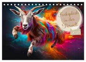 CALVENDO / Kowalski |  Farbsplash in der Tierwelt (Tischkalender 2025 DIN A5 quer), CALVENDO Monatskalender | Sonstiges |  Sack Fachmedien