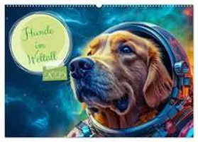 CALVENDO / Kowalski |  Hunde im Weltall (Wandkalender 2025 DIN A2 quer), CALVENDO Monatskalender | Sonstiges |  Sack Fachmedien