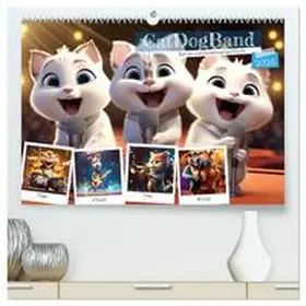 CALVENDO / Löwer | CatDogBand (hochwertiger Premium Wandkalender 2025 DIN A2 quer), Kunstdruck in Hochglanz | Sonstiges | 978-3-383-89552-4 | www.sack.de