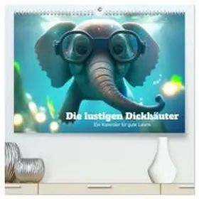 CALVENDO / artefacti |  Die lustigen Dickhäuter. Ein Kalender für gute Laune (hochwertiger Premium Wandkalender 2025 DIN A2 quer), Kunstdruck in Hochglanz | Sonstiges |  Sack Fachmedien