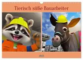 CALVENDO / Paul - Babetts Bildergalerie |  Tierisch süße Bauarbeiter (Wandkalender 2025 DIN A3 quer), CALVENDO Monatskalender | Sonstiges |  Sack Fachmedien