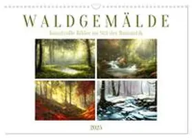 CALVENDO / Löwer | Waldgemälde (Wandkalender 2025 DIN A3 quer), CALVENDO Monatskalender | Sonstiges | 978-3-383-91068-5 | www.sack.de