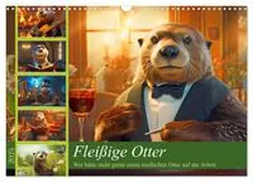 CALVENDO / Kowalski |  Fleißige Otter - Wer hätte nicht gerne einen niedlichen Otter auf der Arbeit (Wandkalender 2025 DIN A3 quer), CALVENDO Monatskalender | Sonstiges |  Sack Fachmedien