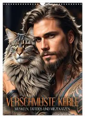 CALVENDO / Utz |  Verschmuste Kerle - Muskeln, Tattoos und Miezekatzen (Wandkalender 2025 DIN A3 hoch), CALVENDO Monatskalender | Sonstiges |  Sack Fachmedien