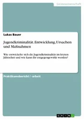 Bauer |  Jugendkriminalität. Entwicklung, Ursachen und Maßnahmen | eBook | Sack Fachmedien