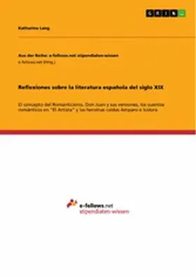 Lang |  Reflexiones sobre la literatura española del siglo XIX | eBook | Sack Fachmedien