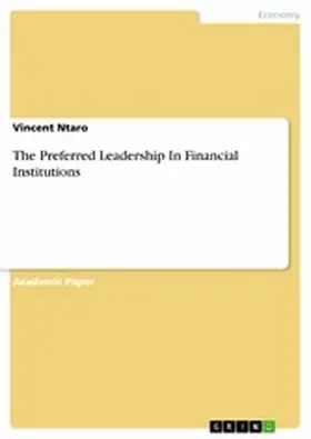 Ntaro |  The Preferred Leadership In Financial Institutions | eBook | Sack Fachmedien