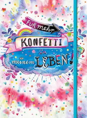 Flint |  Für mehr Konfetti in meinem Leben! (Notizbuch No. 1 Emma Flint). DIN A5 punktkariert mit farbiger Einstecktasche, Lesebändchen und Verschlussgummi | Buch |  Sack Fachmedien