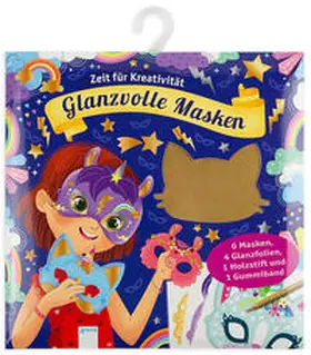  Krickel-Kratz-Malbilder. Glanzvolle Masken (6 Masken, 4 Glanzfolien, ein Holzstift und ein Gummiband) | Buch |  Sack Fachmedien