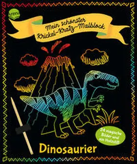 Röhling |  Mein schönster Krickel-Kratz-Malblock. Dinosaurier | Buch |  Sack Fachmedien