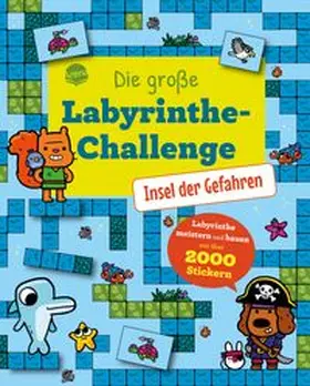  Die große Labyrinthe-Challenge. Insel der Gefahren (Mit über 2.000 Stickern) | Buch |  Sack Fachmedien