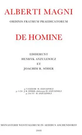 Anzulewicz / Söder / Magnus |  Opera Omnia / Alberti Magni Opera Omnia XXVII, Pars II | Buch |  Sack Fachmedien