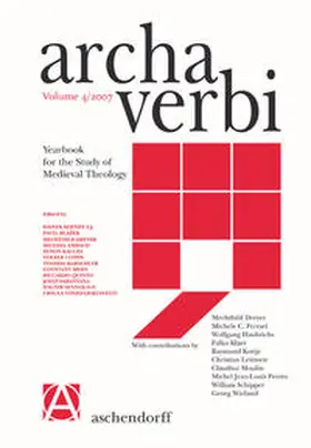 Berndt |  Archa Verbi. Yearbook for the Study of Medieval Theology | Buch |  Sack Fachmedien