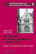 Kohl / Giesler |  Die Matrikel der Universität Münster 1780 bis 1818 | Buch |  Sack Fachmedien