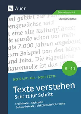 Bößel |  Texte verstehen - Schritt für Schritt Klasse 8-10 | Buch |  Sack Fachmedien