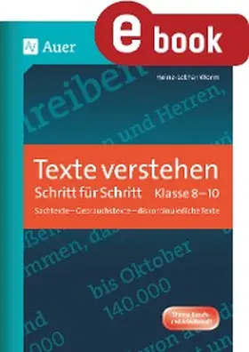 Worm |  Texte verstehen Schritt für Schritt Klasse 8-10 | eBook | Sack Fachmedien