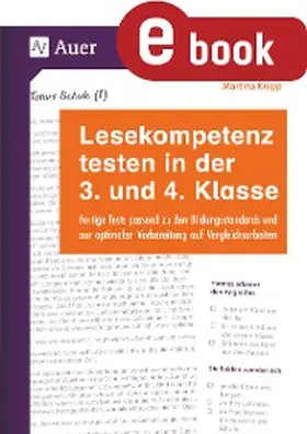 Knipp |  Lesekompetenz testen in der 3. und 4. Klasse | eBook | Sack Fachmedien