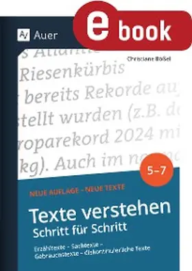 Bößel |  Texte verstehen - Schritt für Schritt Klasse 5-7 | eBook | Sack Fachmedien