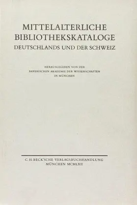  Mittelalterliche Bibliothekskataloge Bd. 4 Tl. 1: Bistümer Passau und Regensburg | Buch |  Sack Fachmedien