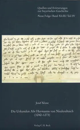 Klose |  Die Urkunden Abt Hermanns von Niederaltaich (1242-1273) | Buch |  Sack Fachmedien
