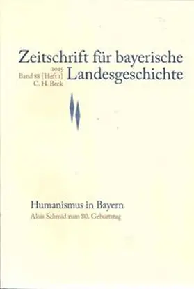  Zeitschrift für bayerische Landesgeschichte Band 88 Heft 1/2025 | Buch |  Sack Fachmedien