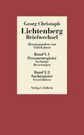 Lichtenberg / Joost |  Briefwechsel. Register. Band V in 2 Bänden | Buch |  Sack Fachmedien