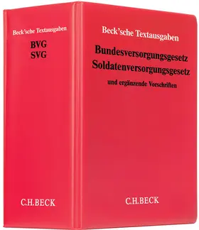  Bundesversorgungsgesetz, Soldatenversorgungsgesetz | Loseblattwerk |  Sack Fachmedien