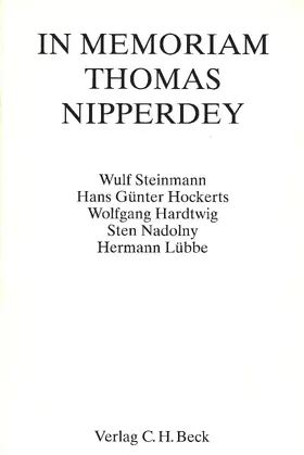  In Memoriam Thomas Nipperdey | Buch |  Sack Fachmedien